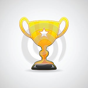 Golden trophyÂ cup icon